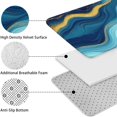 thumbnail image 5 of Blue Marble Gold Wave Pattern Bathroom Rugs Sets 3 Piece,Toilet Cover Set,Absorbent Non Slip Bathroom Mats Sets with U-Shaped Contour Rug Toilet Rug Set, 5 of 5
