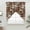 Brown, variant on Country Patch Plaid Swag Curtains for Kitchen/Bedroom/Living Room, Brown Farmhouse Retro Bear Deer Cabin Scalloped Curtains 63 Inch Long, Window Swag Topper Curtains Valances 2 Panels Set 36"x63"