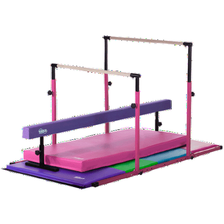 3play Deluxe Pink 3play Bars And Landing Mat Purple Adjustable