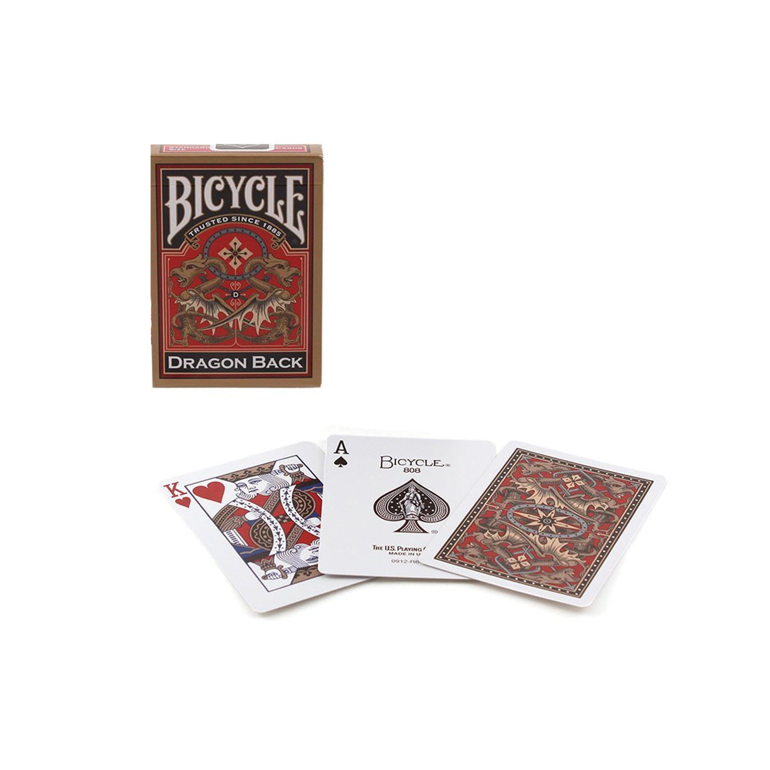 1 deck s Bicycle Gold Dragon Back Standard Index Playing Cards 