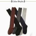 thumbnail image 4 of Calcetines altos hasta el muslo de algodón a rayas por encima de la rodilla Calcetines largos hasta la rodilla para mujer, 4 of 5