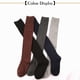 thumbnail image 4 of Calcetines altos hasta el muslo de algodón a rayas por encima de la rodilla Calcetines largos hasta la rodilla para mujer, 4 of 5