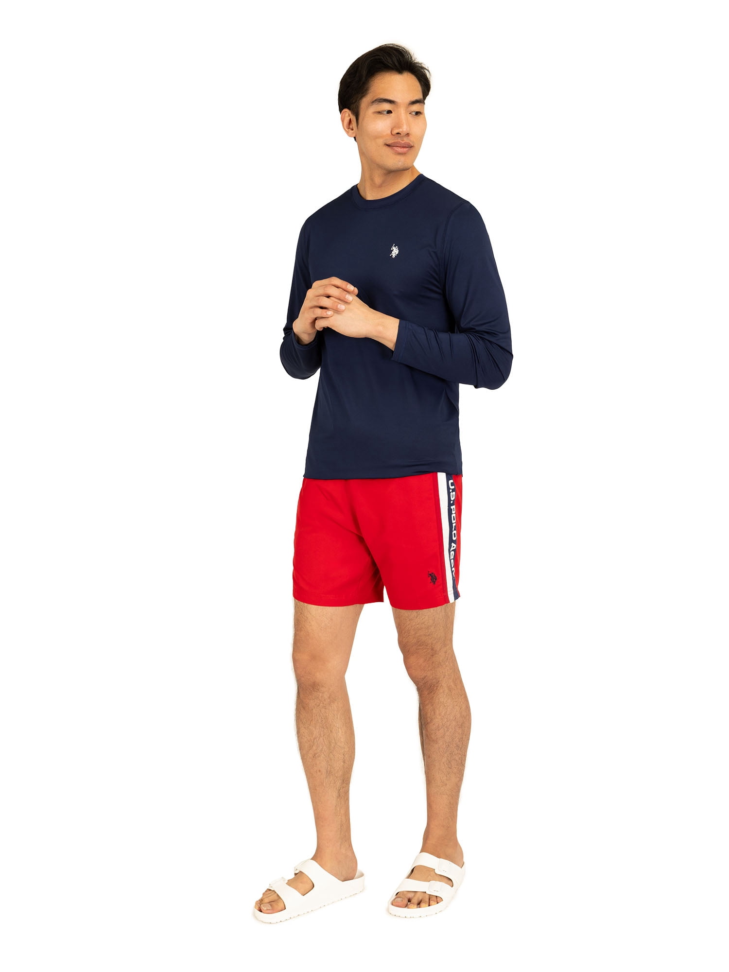 U.S. Polo Assn. Men's & Big Men's Side Stripe Swim Shorts, Sizes S-3XL