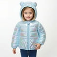 thumbnail image 2 of MEZZALL Girls Winter Coats With Hood Soft Warm Jackets Kids Lightweight Coats Cute Bear Design Long Sleeve Zipper Outerwear Relaxed Fit Dailywear, 2 of 6