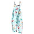 thumbnail image 2 of QATAINLAV Summer Rompers for Women Sleeveless Adjustable Strap Onesies Shorts Cotton Casual Wide Jumpsuits with Pockets Multicolor XL, 2 of 5