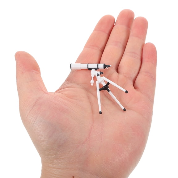 HEANUJJ Mini Items Dollhouse Miniature Telescope Beige 1Pack Indoor Play