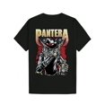 thumbnail image 3 of Camiseta negra estampada para hombre - Camiseta informal de algodón de verano con cuello redondo, estampado "Pantera" llamativo, diseño único de estilo western y artístico, lavable a máquina, ropa de, 3 of 9