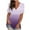 Purple, variant on Giftesty Women's Gradient Printed Blouse V-Neck Short Sleeve Loose T-Shirt Tops