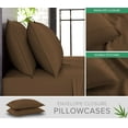 thumbnail image 2 of PURE BAMBOO Pillowcases - King Size 2-piece Set (20"x40") - Genuine 100% Organic Bamboo Viscose, Luxuriously Soft & Cooling, Double Stitching, Envelope Closure (2 King Pillowcases, Coconut Husk), 2 of 6