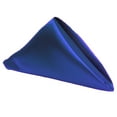 thumbnail image 2 of Gowinex Royal Blue 17" x 17" Lamour Satin Dinner Napkins (Pack of 10), 2 of 4