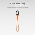 thumbnail image 3 of Clip de gancho de cordón trenzado de cuerda de paraguas de 7 núcleos para llaves/hombres/mujeres (largo) naranja, 3 of 3