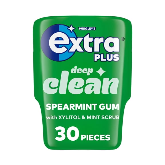 Extra Plus Deep Clean Sugarfree Chewing Gum Bottle 30 Pieces, Imported from Britain