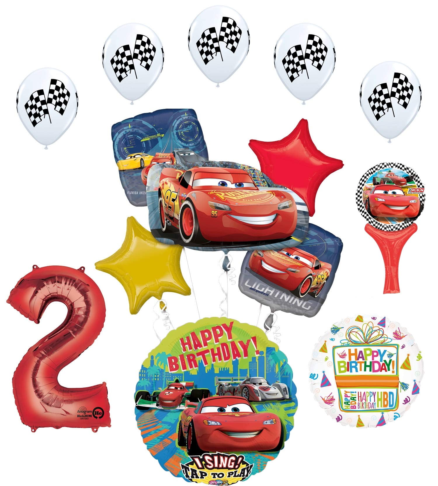  10 CARS Movie Lightning McQueen Tow Mater Birthday Party  Rainbow WATER BOTTLE LABELS Party Favors Any Age : Handmade Products