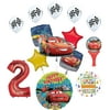 Cars Lightning McQueen 2nd Birthday Party Supplies Sing A Tune Balloon Bouquet Decorations
