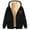 Black, variant on ZHOUCHANKIDS Womens Zip Up Hoodies Sherpa Lined Fleece Thermal Jacket Full Zip Winter Warm Casual Thick Coats Blue XXXL