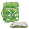 thumbnail image 2 of HELLHERO Golf Time Grass Pattern Bible Cover Case, Portable Lightweight Bible Supplies Organizer Bag Polyester Quilted Bible Cover for Scripture Study Daily Use, 2 of 9
