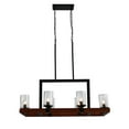 thumbnail image 3 of Aiwen 6 Lights Linear Classic Pendant Light Glass Shade Candle Like Ceiling Lamp, 3 of 8