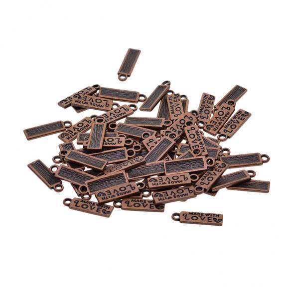 2x 50 Unidades Rectángulo Pendientes Hallazgos Etiquetas para Joyería DIY Que Hace BLESIY Colgante de joyería de moda