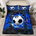thumbnail image 2 of Erosebridal Soccer Full Sheet Sets,Gradient Geometric Bedding Full Size,Gaming Room Decor, 2 of 7