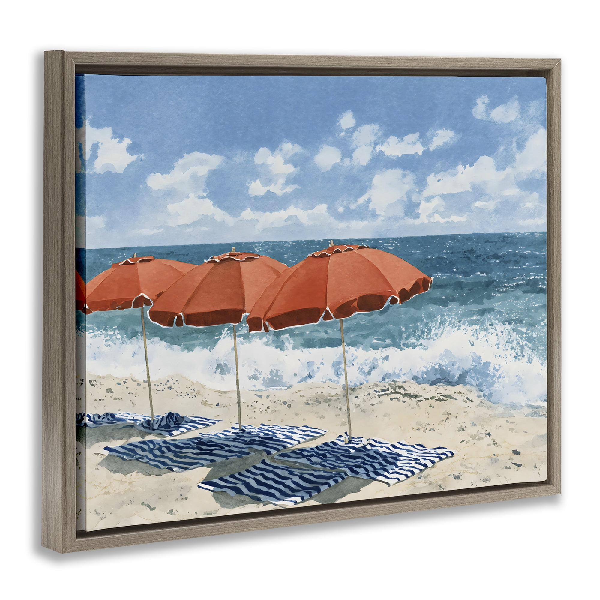Stupell Industries Shade From The Sun Brown Framed Floater Canvas Wall Art, design by Franklyn Gregory