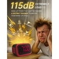 thumbnail image 2 of Reloj despertador Acedeck Loud para personas que duermen mucho, 115 dB, rojo, 2 of 8