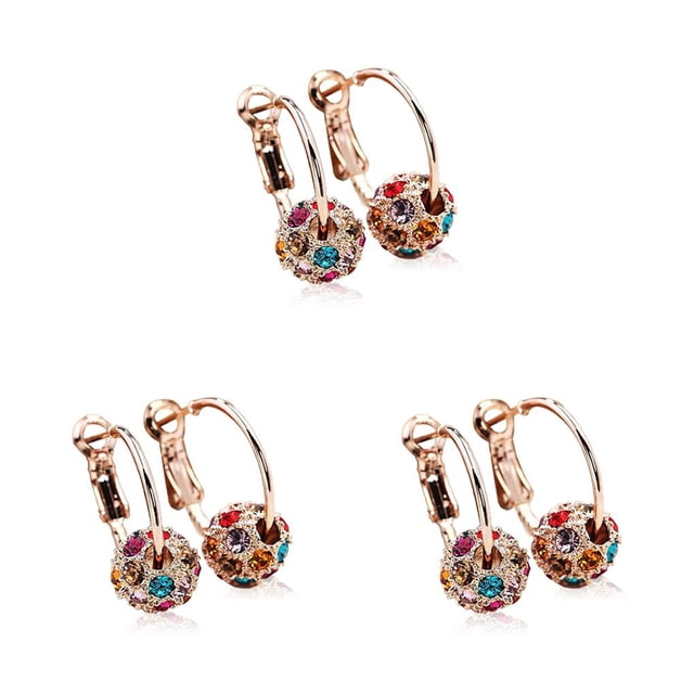 Sonducket 1 par de pendientes de aro, pendientes de tuerca Vintage, regalo de joyería, cuentas de Color dorado Type1 NO1