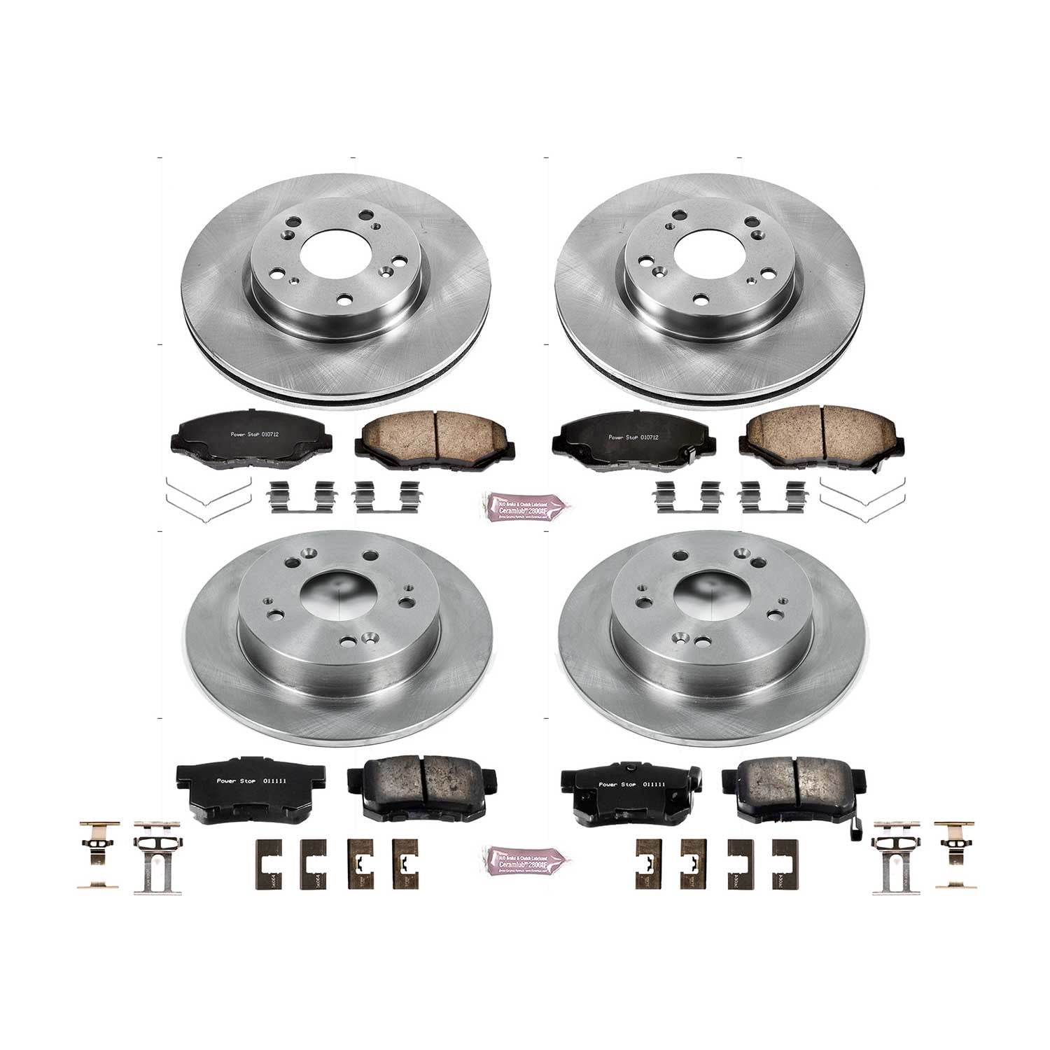 PowerStop Front and Rear Stock Replacement Brake Pad and Rotor Kit Fits: ACURA Select Models KOE6942