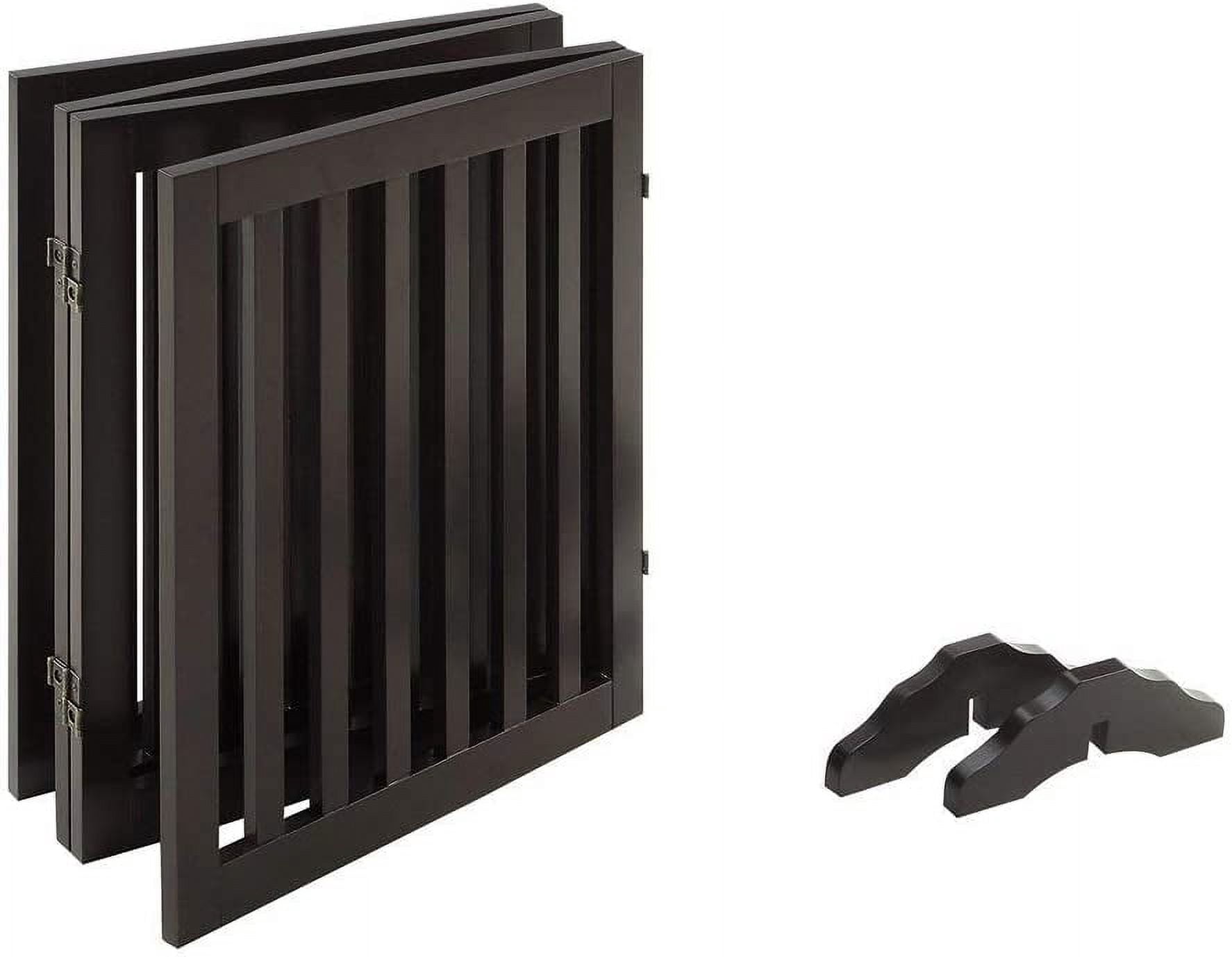 beeNbkks  24 in. High Pet Gate 4 Panels -  Espresso