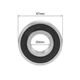 thumbnail image 4 of Uxcell Deep Groove Ball Bearings Metric Double Sealed Chrome Steel ABEC-3 Z1 20mmx47mmx14mm, 4 of 4