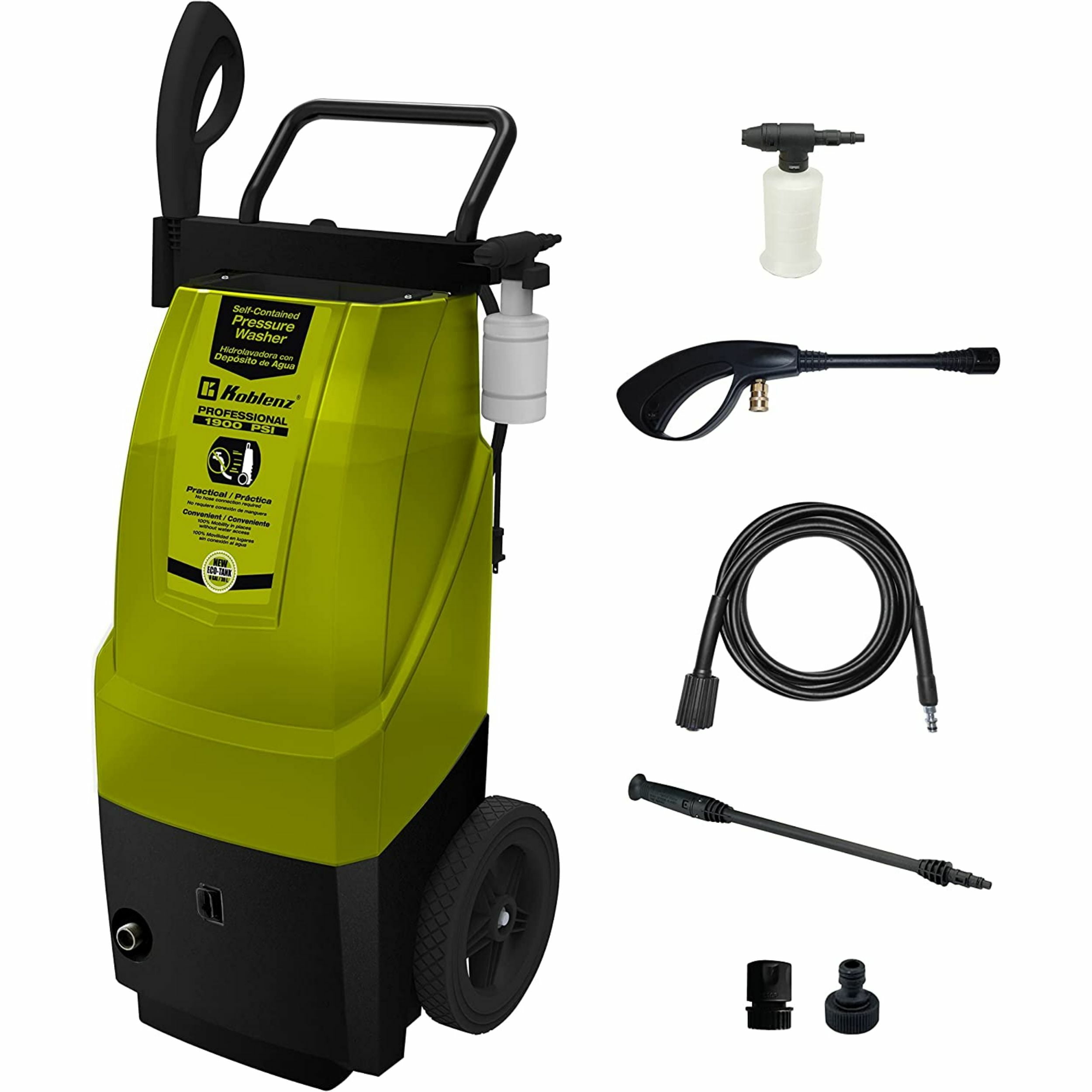 Koblenz Electric Pressure Washer With self contained water tank Green