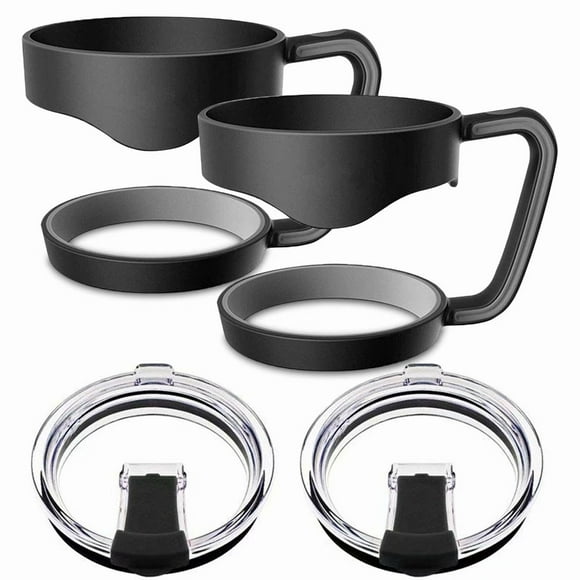 2Pack 30oz Tumbler Handle Hand Holder Grip Cup Holder with 30oz Spill Proof Lids for 30 Oz YETI Tumbler, Ozark Trail Tumblers, Sic Rambler Travel Cup