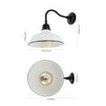 thumbnail image 3 of JONATHAN Y Aurora 12.25" 1-Light Farmhouse Industrial Indoor/Outdoor Iron LED Gooseneck Arm Outdoor Sconce, White, 3 of 7