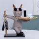 thumbnail image 4 of Figuras de Bulldog Art con escultura de almacenamiento de resina de palet para oficina (gris), 4 of 7