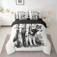 thumbnail image 2 of Homewish Safari Wolf 7 Pieces Bedding Comforter Set for Teens Boys Girls,Jungle Animal Full Bedding Set Lightweight,Woodland Wildlife Fitted Sheet Flat Sheet,Microfiber Bedroom Decor,Reversible, 2 of 8