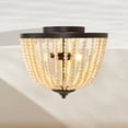 thumbnail image 6 of SAFAVIEH Hamlin 15 in. Modern 3-Light Orb Iron Mount Light with Iron Shade, 6 of 13