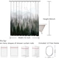 thumbnail image 4 of Mountain Shower Curtain Misty Forest Tree Foggy Shower Curtain for Bathroom with Hooks Cool Nature Scenery Landscape Bathtub Decor 84 inch Design Art Shower Curtain Waterproof Fabric, 4 of 6