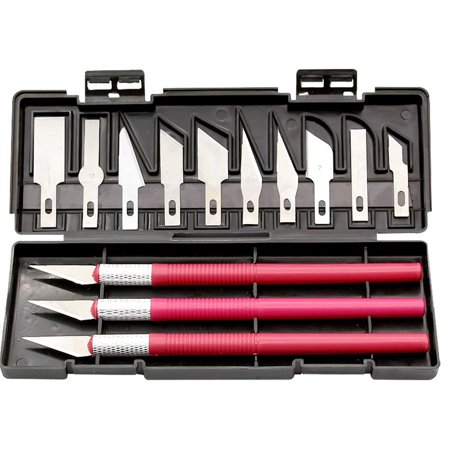 

YaSaLy 13Pcs Set Art Carving Cutter With Box Paper Sticker Cutter Wood Carving Blade