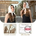 thumbnail image 2 of CAILDANL 100% Mulberry Silk Square Scarf 27''x27'' Neck Scarf Hair Scarf Headscarf Bandanas for Women, 2 of 9