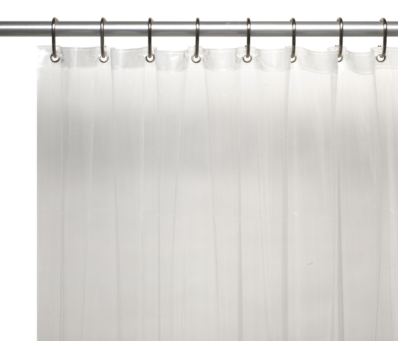Royal Bath Jumbo Long Vinyl Shower Curtain Liner With Metal Grommets In Super Clear, Size 72