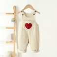 thumbnail image 2 of ZACPNCV Toddler Boys Girls Corduroy Bib Overalls Corduroy Suspender Pants Kids Overalls Straps Outfits Pants Jumpsuit with Pockets Beige 2-3 Years, 2 of 7