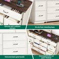 thumbnail image 5 of Farmhouse 12 Drawers Dresser for Bedroom, 63'' Wide Wood Chest of Drawers with Power Outlets, Deep Drawer Dresser Storage Organizer for Living Room Hallway, 5 of 11