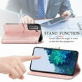 thumbnail image 2 of Dteck Case for Samsung Galaxy S21 6.2-inch,Flower Embossed Patterned Magnetic PU Leather Wallet Card Holder Flip Cover Protective Shockproof Kickstand,Rosegold, 2 of 6