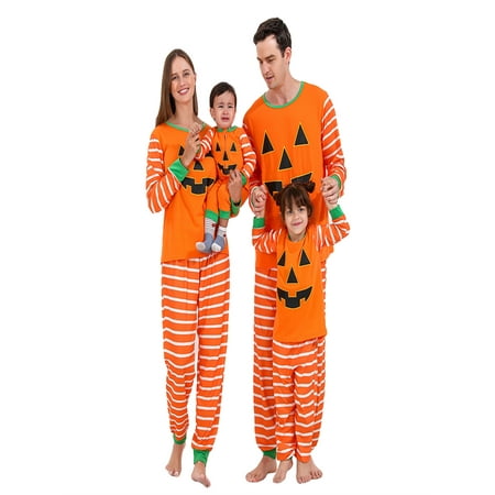 

Family Matching Pajamas Set Round Neck Long Sleeve Tops+ Long Pants
