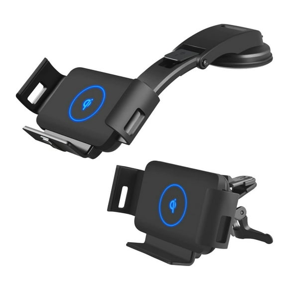 Para Galaxy Z Fold 3/2/1/13 Pro Max Soporte de Ventilación y Tablero 15W Qi para IPhone 8/X/11/12 Series Soporte de Teléfono para Auto Cargador Inalámbrico para Auto Teléfono Celular Cargador de Auto