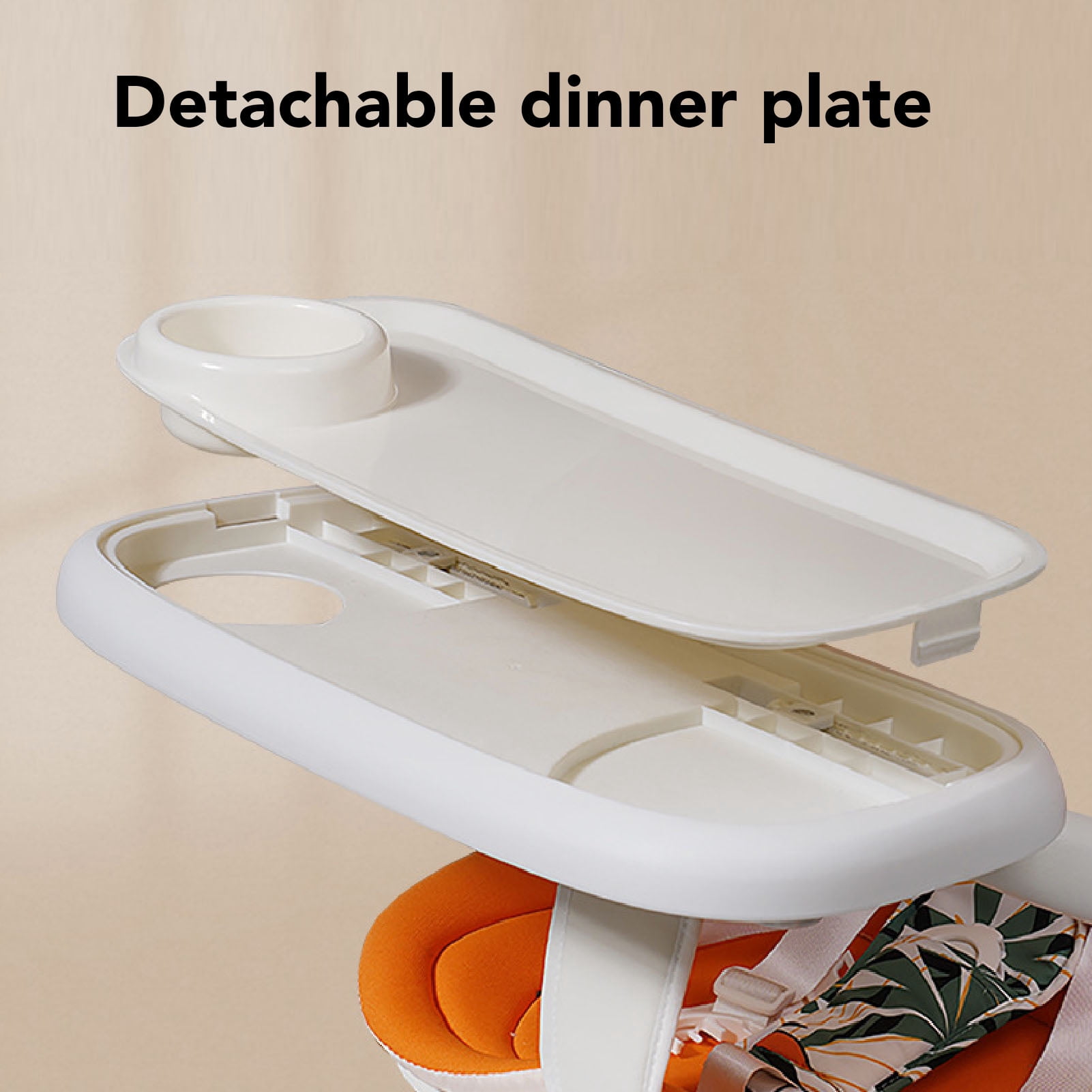 Nieyigj Universal Stroller Tray Detachable Enlarged Anti Slip Cup Holder White (16.9 in / 43 cm)