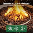 thumbnail image 4 of CHITOOMA 29″ Propane Fire Pit, 50,000 BTU Gas Fire Pit with Windproof Guard & CSA Certification, Round Fire Pit Table with Lava Rocks, Adjustable Legs for Patio and Garden, 4 of 6