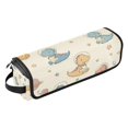 thumbnail image 2 of Hair Tool Organizer Bag with Heat Resistant Mat Removable Travel Storage Case for Hot Air Brushes Curling Irons Dinosaurs Wearing Spacesuits, 2 of 8