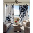thumbnail image 6 of Vintage Navy Blue Botanical Blackout Curtains for Bedroom Living Room Darkening Curtains 63 Inches Long Modernism Tropical Leaves Window Curtain 2 Panels Set Window Treatment Grommet Drapes 52"x63", 6 of 9