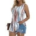 thumbnail image 5 of Fantaslook Womens Tank Tops Dressy Casual Sleeveless Blouses Crew Neck Pleated Tunic Shirts Summer Tops, 5 of 10