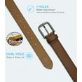 thumbnail image 3 of YOETEY Mens Belt Leather Belt for Jeans, Casual and Dress, Classic Style 1 3/8"(35mm), 3 of 9